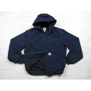 Carhartt Hooded Active Jacket Mens (L) Loose Fit Thermal Lined Workwear J131 DNY